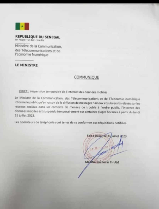 Senegal censorship Senegal censorship