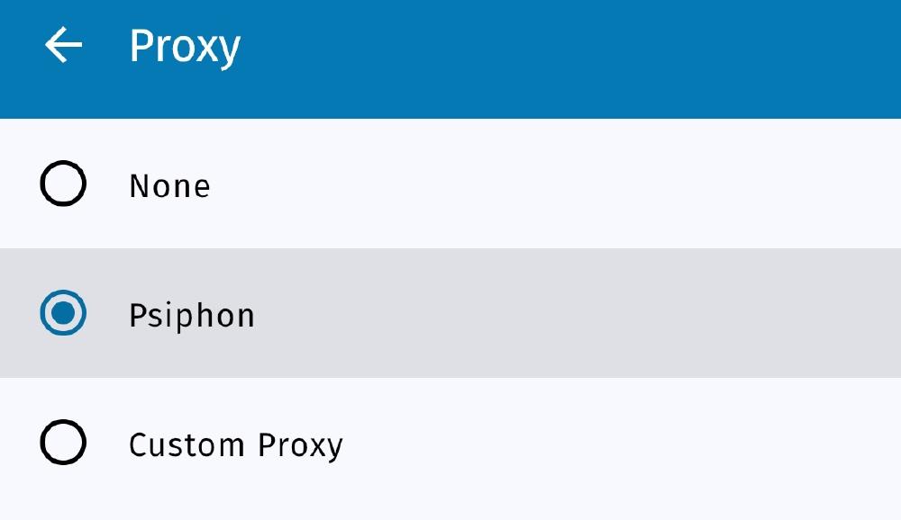 Backend proxy Psiphon